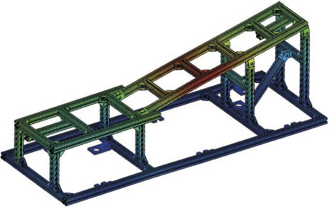 模組鋁製結構位移分布